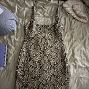 ZARA Snake Print Bodycon Dress | New Without Tags | Size M